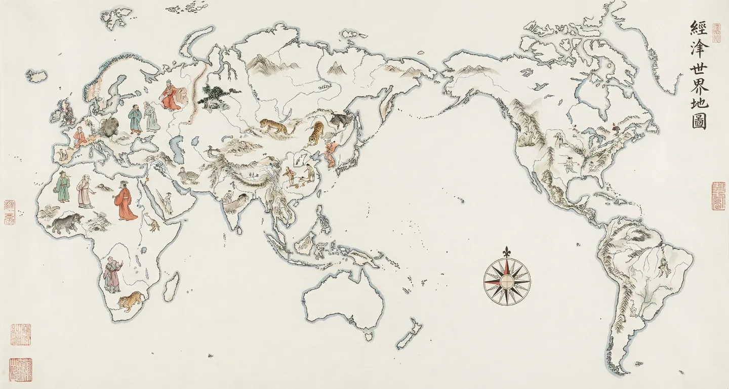Stylized World Map